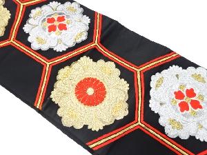 アンティーク　亀甲に華紋織り出し袋帯（着用可）